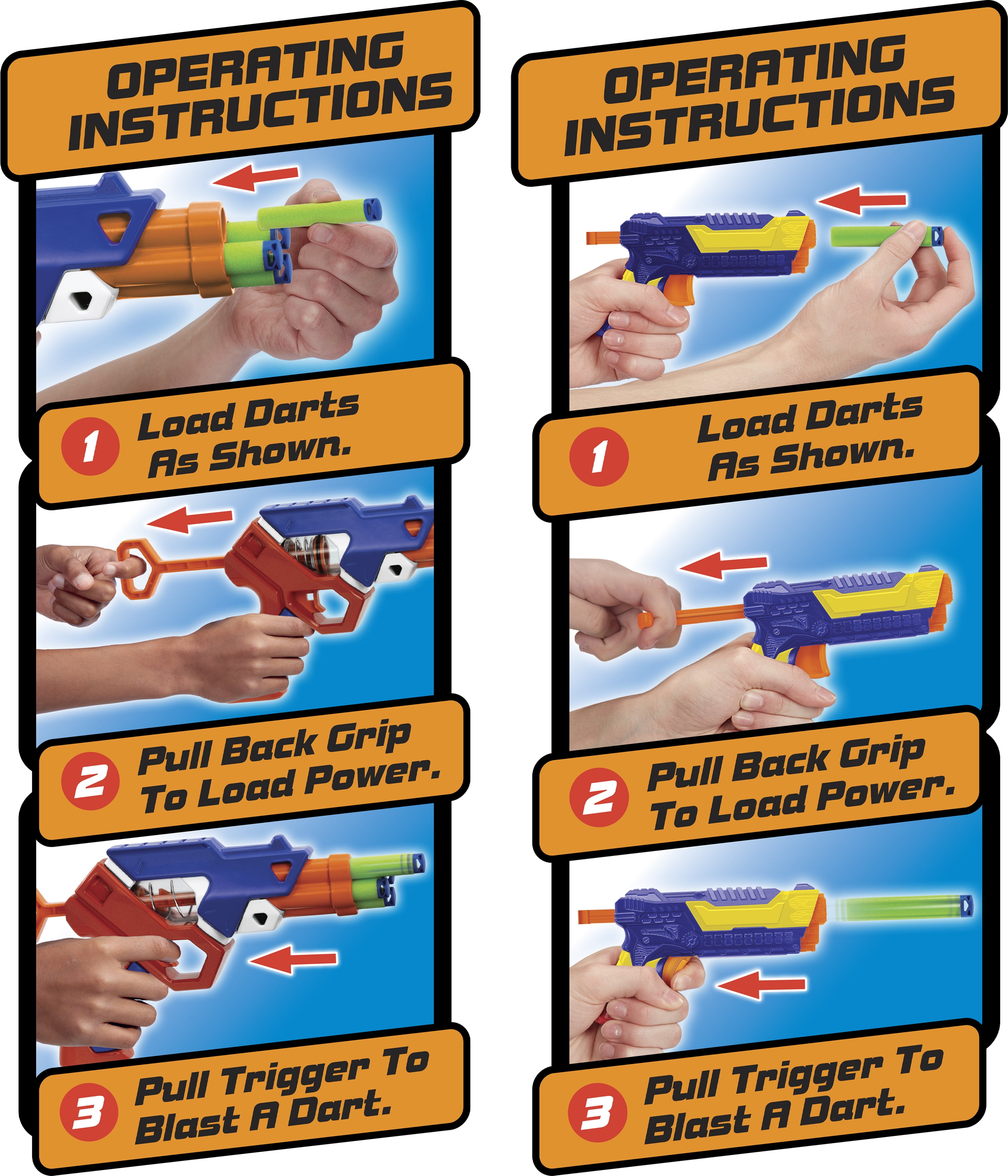 Adventure Force Combo Strike Foam Dart Blaster Set, Spring-Powered