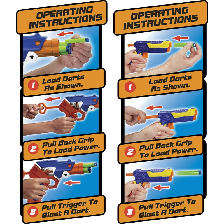 Adventure Force Combo Strike Foam Dart Blaster Set, Spring-Powered