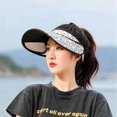 thumbnail image 4 of Sports Visor Hat Adjustable Unisex Empty Top Sun Protection Hat Beach Visor Cap, 4 of 10
