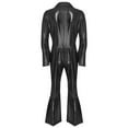 thumbnail image 4 of TiaoBug Mens Movie Star Jumpsuit sHINY Metallic Singer Dancer Leotard Halloween Party Costume Black L, 4 of 7