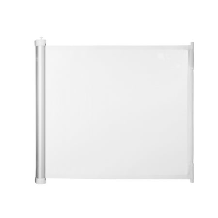 BabySeater Retractable Baby Gate  Super Wide Sturdy Baby Safety Gate and Pet Gate for Stairs  Doors  and More  Mesh Baby Gate with Easy Latch and Flexible Fits Most Spaces [White]