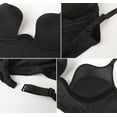 thumbnail image 5 of Exerin Women's Plunge Deep Backless Bra Push Up Multiway Seamless Low Cut Bra(Black,36A), 5 of 6