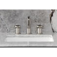 thumbnail image 3 of Kingston Brass KS1416RNK Levante Two-Handle 3-Hole Deck Mount Widespread Bathroom Faucet with Push Pop-Up Drain in Polished Nickel, 3 of 8