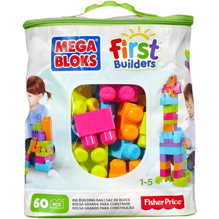 Mega Bloks First Builders Trendy Colors Big Building Bag - Walmart.com