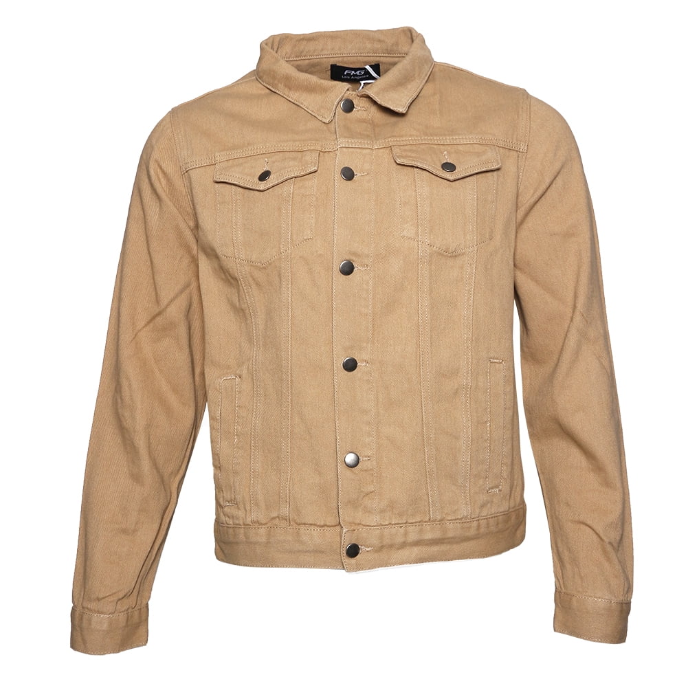 tan jean jacket with fur