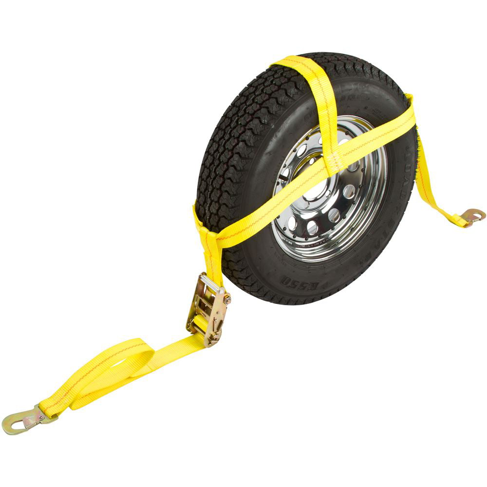 10 Yellow Straps Car Carrier Tie Down Straps with Ratchets Tow Straps 