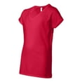 thumbnail image 2 of Softstyle Women’s V-Neck T-Shirt, 2XL, Cherry Red, 2 of 3