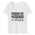 thumbnail image 1 of Camiseta para mujer Ropa deportiva Casual Verano Tops para vacaciones Viaje Uso diario M, 1 of 8