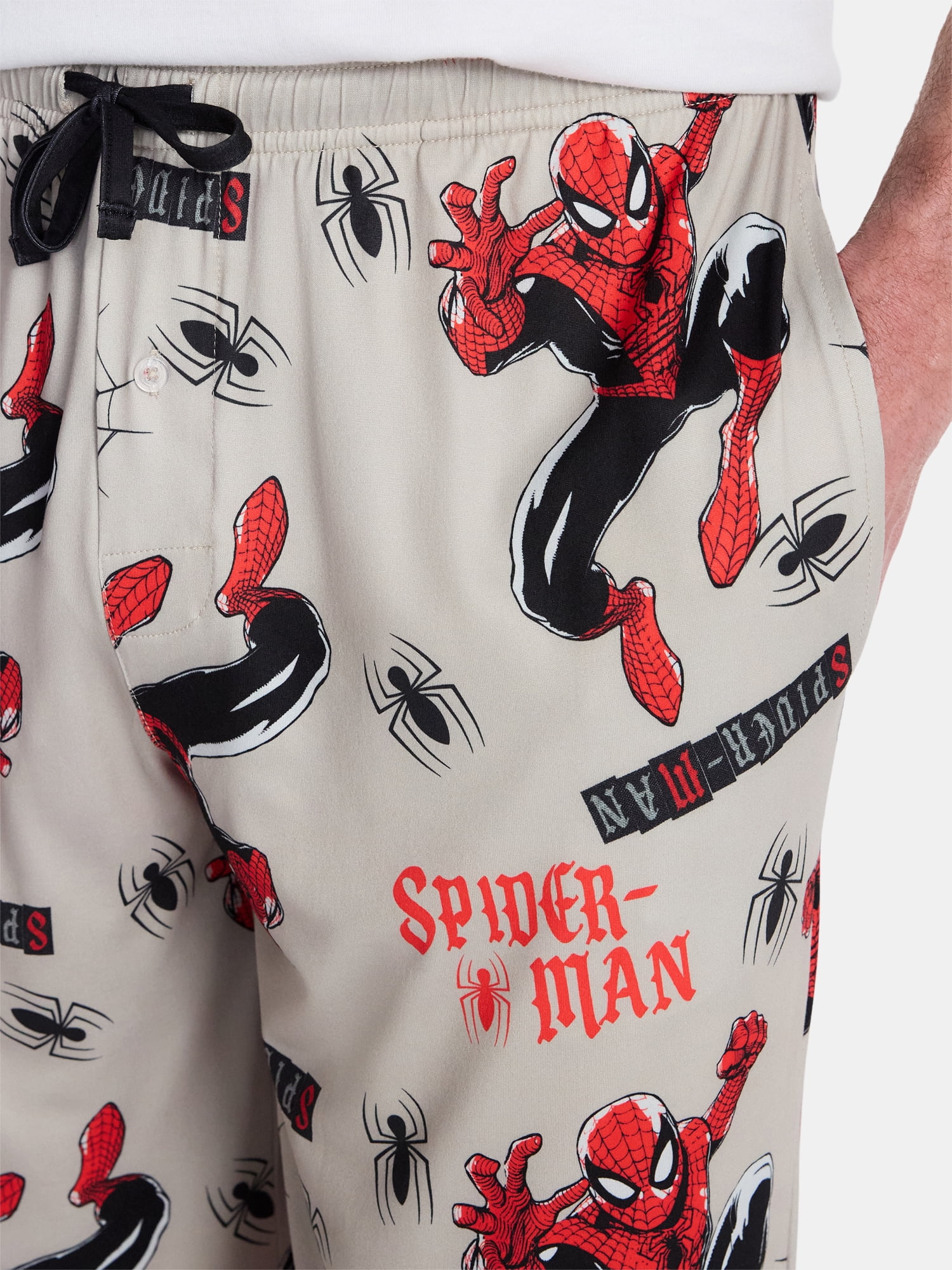 Spider-Man Men's & Big Men's Graphic Lounge Pants, 25'' Inseam, Sizes S-2XL