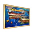 thumbnail image 2 of Designart 'Boats Near Coastal Town Resting On The Water II' Nautical & Coastal Framed Art Print, 2 of 4