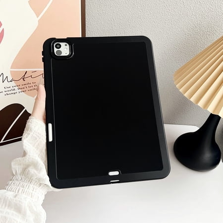 ELEHOLD Shockproof Case For iPad Pro 10.5 inch 2017/2018, Slim Lightweight Soft TPU Pen Slot Shock-Absorbent Back Durable Anti-Scratch Shell, Black