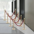 thumbnail image 6 of 8 PCS Stainless Steel Crowd Control Stanchion Gold Posts Set with Red Velvet Rope Queue Barrier for Theaters, Museums, Restaurants, 6 of 8