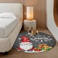 thumbnail image 2 of Black Christmas Gnomes Round Area Rug 5Ft Washable Circle Rugs for Living Room Bedroom, Xmas Tree Balls Snowflake Non-Slip Carpet Floor Mats Indoor Outdoor Carpet Runner Aesthetic Home Decor, 2 of 8