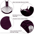 thumbnail image 6 of Hilor Womens Halter One Piece Bathing Suits Macrame Back Swimsuits Tummy Control Swimwear, 6 of 8