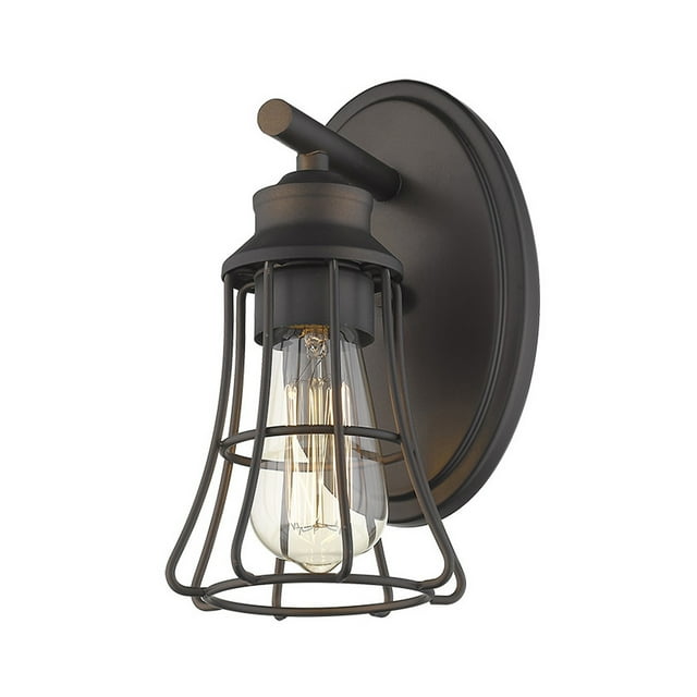 homeroots Éclairage 398713 Piliers 1-Light Huilé Bronze Applique