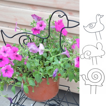 Travelwant Plant Support Ring Iron Garden Trellis for Climbing Plants  Vine Plant  Flower Growing  Decorative Plant Stake for Garden Potted  Rabbit Shape Flower Support Ring