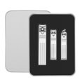 thumbnail image 1 of Graflsoa Premium Stainless Steel Nail Clipper Set - 3-Piece Striped Design for Easy and Healthy Nail Care, 1 of 6