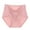 Pink, variant on opvise Women Briefs Solid Color Lace Cotton High Waist Female Pants Underwear Inside Wear Hot Pink 5XL