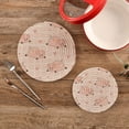 thumbnail image 2 of Coolnut Cute Pink Pig Pot Holder Set of 2, Pure Cotton Wear-Resistant and Non-Slip Stylish Round Pot Holder for Daily Kitchen, Dining Table, Office, Cafe, Restaurant, BBQ Home Decor Gifts, 2 of 6