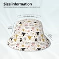 thumbnail image 2 of Kll Geometric Triangle Bucket Hat for Women Men Packable Travel Beach Sun Hat Outdoor Rave Accessories Reflective Fisherman Cap, 2 of 6
