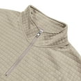 thumbnail image 4 of hotojiny Men's Quarter Zip Pullover Thermal Quarter Zipper Long Sleeve Golf Shirt Lightweight Big and Tall Fall Winter Sweatshirt, 4 of 6