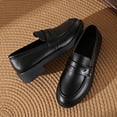 thumbnail image 4 of Wowcloth Woman's Casual Loafers, Thick Sole with Retro British Style, Autumn-Winter Flat Shoes in Multi-Colors for Trendy Daily Outfits, 4 of 9