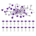 thumbnail image 1 of Unique Bargains Paper Fasteners, 0.5"x0.3" Mini Metal Rhinestone Round Head Fastener Split Pins for Craft, Dark Purple 100 Pcs, 1 of 6