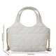 thumbnail image 2 of Bolso bandolera para mujer Bolso de mujer con cadena informal acolchado de cuero PU (Blanco) Ehuebsd Para Estrenar, 2 of 2