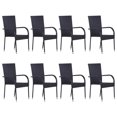 thumbnail image 4 of vidaXL 9 Piece Garden Dining Set Black, 4 of 5