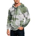 thumbnail image 2 of Camo Oversized Hoodies for Men Lightweight Graphic Outdoor Men Sweatshirts Long Sleeve Drawstring Hood with Pockets Gray S, 2 of 7