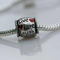 thumbnail image 2 of Live Love Laugh with Red Hearts Charm Compatible with European Snake Chain Charm Bracelet, 2 of 2