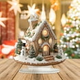 thumbnail image 5 of PEIBang Christmas Table Decorations,Snow House Decor Christmas Centerpiece,Christmas Village Houses for Home Kitchen, 5 of 5