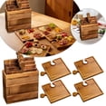thumbnail image 1 of BotaniNest Wooden Tray For Carrying Bread Fruits Steak Pizza And Border Of Four Trays, 1 of 5
