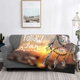 thumbnail image 2 of Yiaed Follow Your Dream Dreamcatcher Print Blanket Throw Blanket Soft Cozy Flannel Blanket for Home Bed Sofa Couch Chair-60"x50", 2 of 6