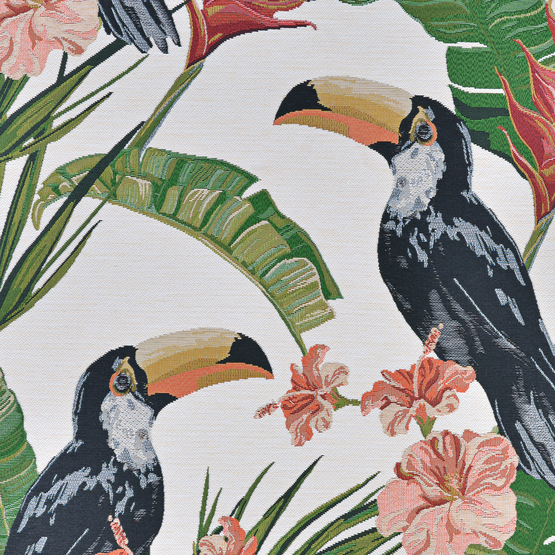 Couristan Dolce Toucans Indoor/Outdoor Area Rug, Ivory, 2'3" x 7'10" Runner