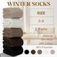 thumbnail image 3 of 5 Pairs Women's Solid Mid-Calf Socks, Scrunchie Socks for Women, Thick Warm Cozy Retro Trendy Slouch Sock(Mix5), 3 of 7