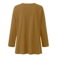 thumbnail image 5 of Breezora Tunique à Col Rond Surdimensionnée pour Femmes Chemise à Manches Longues Rayée Douce Coupe Ample Blouse Décontractée Décontractée 2026 Confort Quotidien Taille g Jaune, 5 of 5