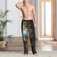 thumbnail image 3 of Cauagu Owl Globe Sculpture Mens Pajama Pants Sleep & Lounge Pants,PJ Bottoms with Pockets-XX-Large, 3 of 7