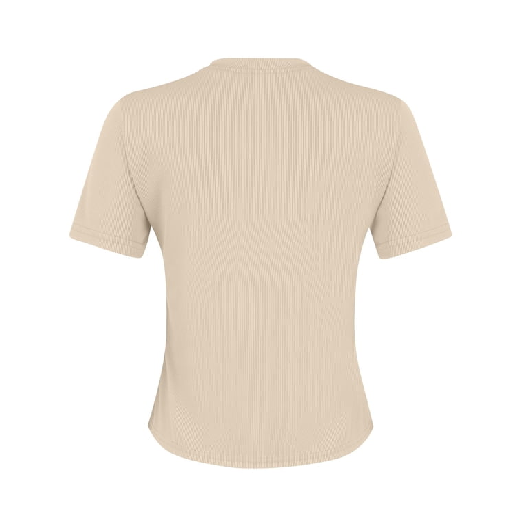 Circus NY Women's Crew Neck Short Sleeve Knit Top – Versatile Stretchy Pullover For Warm Weather