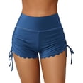 thumbnail image 1 of Charmo Women Scalloped Swim Shorts Drawstring Board Shorts Swimsuit Bottom, 1 of 7