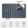 thumbnail image 3 of Navy Blue Striped Door Mat Indoor Outdoor, Modern Abstract Art Aesthetics Non Slip Welcome Mat with Rubber Backing, Absorbent Fabric Front Door Mats Entryway Rug for Home Patio Entrance 16"x24", 3 of 9