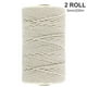 thumbnail image 1 of Bewildely Cuerda de algodón artesanal, cordón de algodón DIY, tejido, artesanía, hilo de cuerda trenzado Artesanía 2 uds 3mm * 200M, 1 of 5