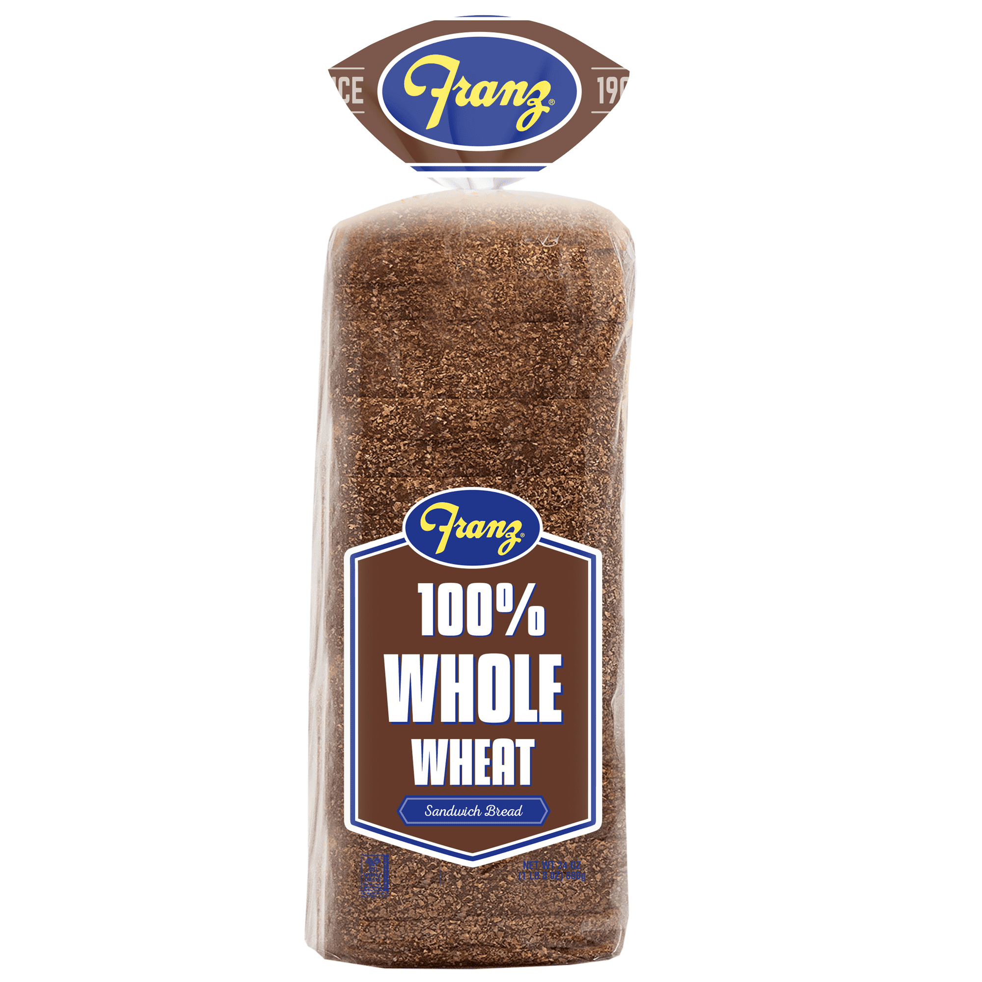 Franz 100% Whole Wheat Bread Loaf, 24 oz