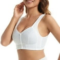 thumbnail image 3 of Mepaouo Seamless Front Close Wireless Bras for Women Seniors Plus Size Full Coverage Daisy Bra(White,56), 3 of 7
