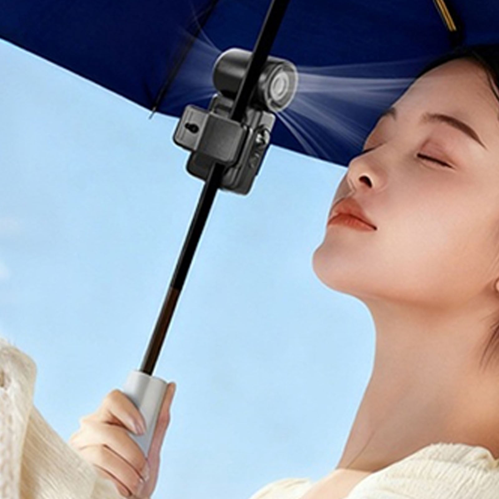 Clip-On Portable Fan 13500 RPM Rechargeable Mini Handheld Fan with LED Display 360° Rotating Clip for Travel