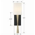 thumbnail image 6 of TRE-221-AG-BF Crystorama Lighting Trenton - One Light Wall Sconce in Minimalist Style - 5.5 Inches Wide by 18.5 Inches High-Aged Brass/Black Forged, 6 of 13
