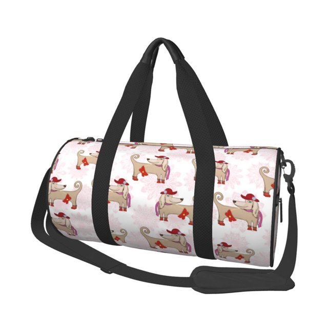 Easygdp Dachshund Dog Puppy Bolsa de Viaje, Bolsa de Mano, Bolsa de Gimnasio, Bolsa de Equipaje para Viaje