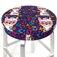 thumbnail image 6 of Cauagu Llama Alpaca Print Round Stool Covers,Seat Cushion for Round Bar Stool Chair Seat Cover for Bar Round Chair Fits for 12/13/14in Bar Stool Cushion, 6 of 7