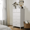 thumbnail image 5 of Richya Chest of Drawers, Dresser for Bedroom & Living Room with 6 Drawers, Steel Frame & Anti Fall Device,  White, 5 of 13