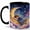 Black, variant on Sleeping Moon Boy 11oz Ceramic Mug, Dreamy Watercolor Night Art